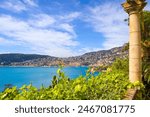 Panorama from park of Villa Ephrussi de Rothschild at Saint-Jean-Cap-Ferrat, France