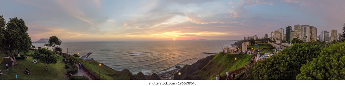 Panorama Photo Of Lima Sunset