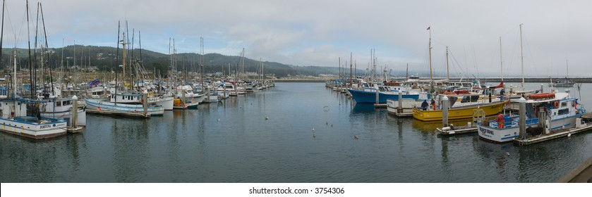 Panorama of pier. Half Moon Bay, California