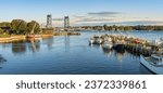 Panorama of the Piscataqua River in Portsmouth, New Hampshire, USA