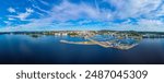 Panorama of the port of Kuopio, Finland.