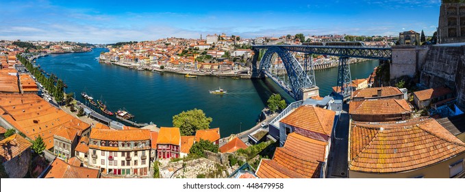 Panorama of Porto in Portugal in a beautiful summer day - Shutterstock ID 448479958