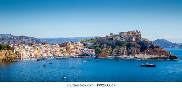 Panorama Of Procida Island In Italy