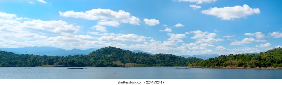 panorama quiet sea views with island and blue sky relaxing concept ,beautiful tropical background for travel landscape  - Shutterstock ID 2244532417