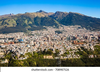 Panorama Of Quito Capital Of Ecuador