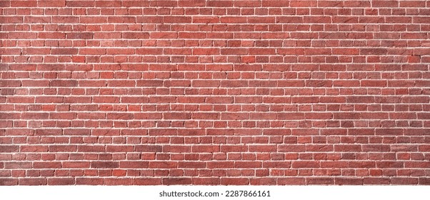 Panorama Fondo de textura de pared de ladrillo rojo, textura de pared de ladrillo para el interior o el exterior del fondo de diseño.