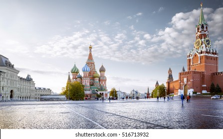 Panorama Of Red Square In Moscow, Russia