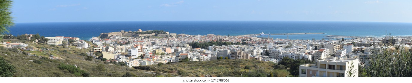 Panorama Of Rethymnon In Crete 