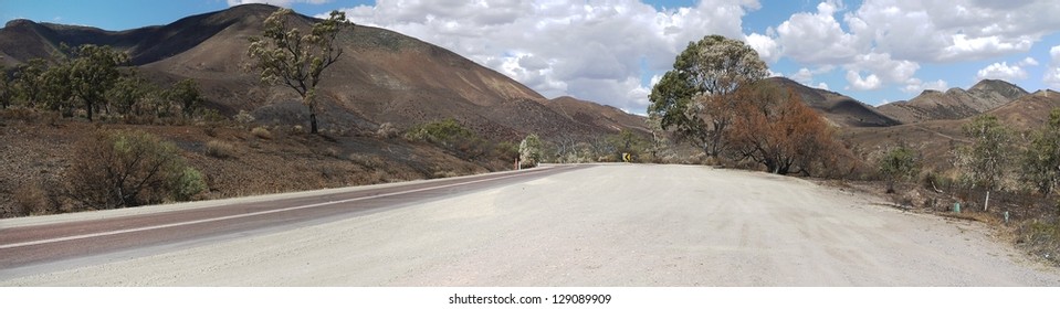 panorama road through the Flinders Ranges  Outback South Australia