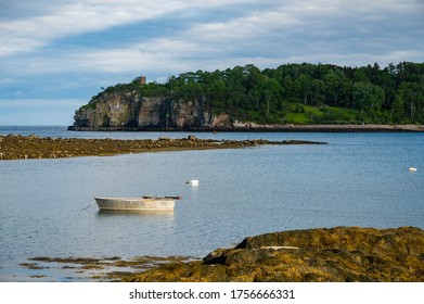 Panorama Of The Rocky Coastline On Peaks Island, Maine