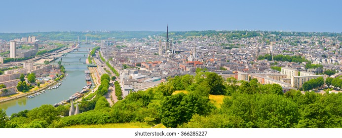 Panorama Of Rouen In A Summer Day