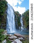 Panorama Route South Africa, Lisbon Falls South Africa, Lisbon Falls is the highest waterfall in Mpumalanga, South Africa. The waterfall is 94 m high. The waterfall lies on the Panorama Route. 