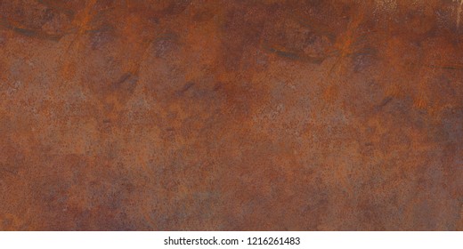 Panorama rusty metal wall  old sheet iron covered and rust   corrosion paint  Oxidized iron panel  Texture background 