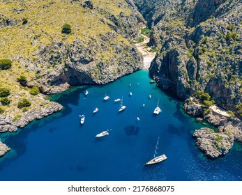 Panorama of Sa Calobra, Mallorca, Spain - Shutterstock ID 2176868075