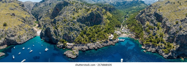 Panorama of Sa Calobra, Mallorca, Spain - Shutterstock ID 2176868105