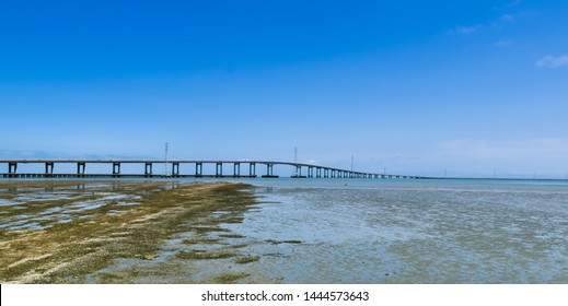 Panorama Of The San Mateo–Hayward Bridge - Bay Area, California