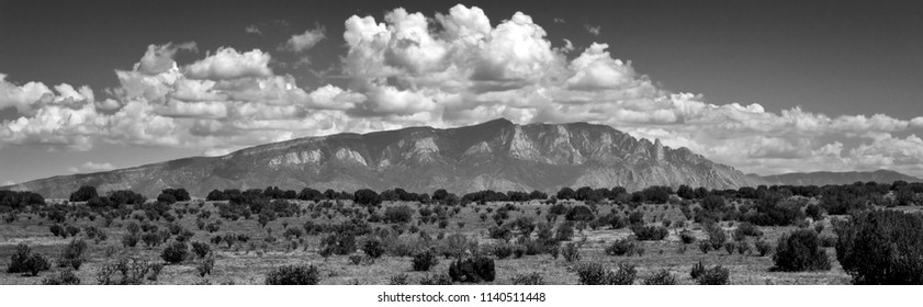 Panorama Of Sandia Mountains In Albuquerque, New Mexico