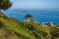 Panorama Of Sant'Angelo Town At Ischia Island, Italy.
