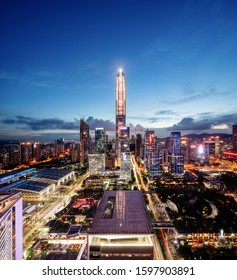 Panorama Of Shenzhen At Night