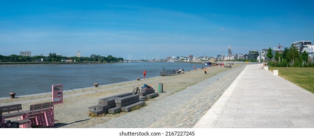 Panorama Skyline Quays Scheldt Antwerp New South