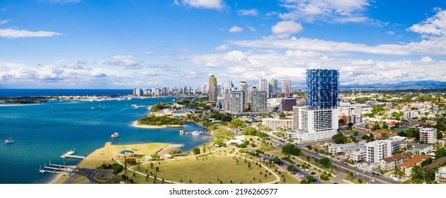 Panorama of Southport and the Gold Coast Broadwater on a sunny day, Queensland, Australia - Powered by Shutterstock