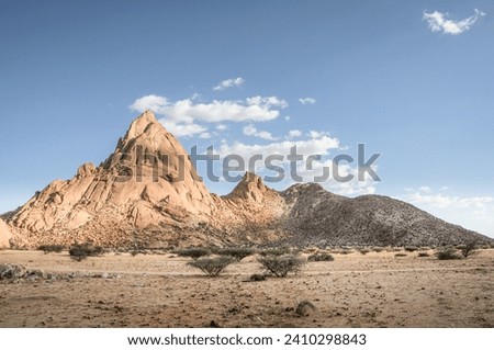 panorama of spitzkoppe inselberg erongo region namibia