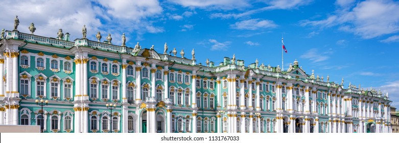 Panorama Of The State Hermitage Museum In St Petersburg, Russia