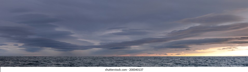 Panorama Stratus Clouds Over The Kara Sea