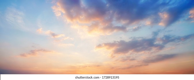 Panorama sunset sky and cloud background - Shutterstock ID 1728913195