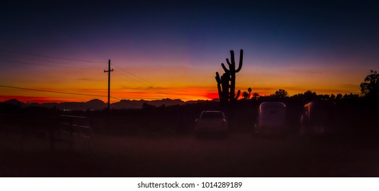 Panorama Sunset From Tucson, AZ