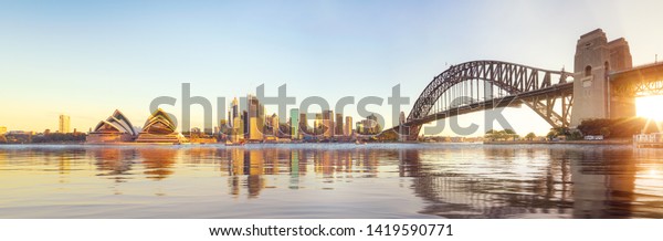 Panorama Sydney Harbour Bridge Sydney City Stock Photo Edit Now