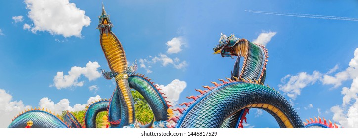 Panorama Symbol Phaya Naga Blue Sky Stock Photo 1446817529 | Shutterstock