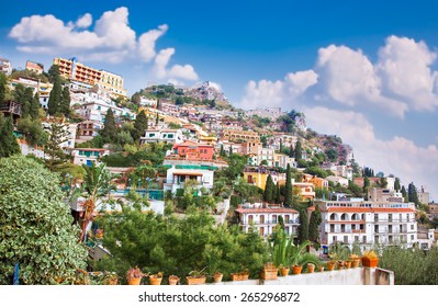 Panorama Of Taormina, Sicily,Italy.