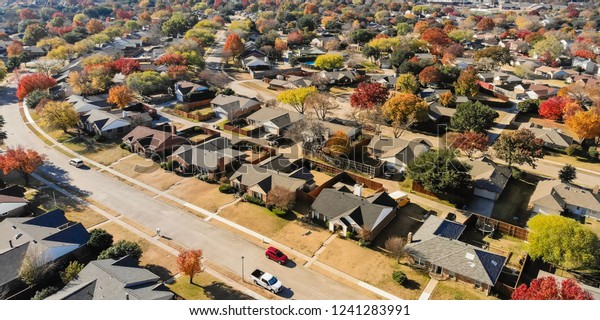 Panorama Top View Beautiful Neighborhood Coppell Stock Photo Edit