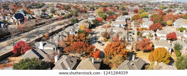 Panorama Top View Beautiful Neighborhood Coppell Stock Photo Edit