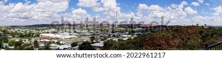 A panorama of the town of Mount Isa in Western Queensland