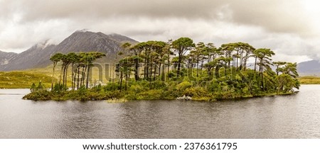 Panorama of the Twelve Pines at Derryclare Lough, Conemara, Galway, Ireland