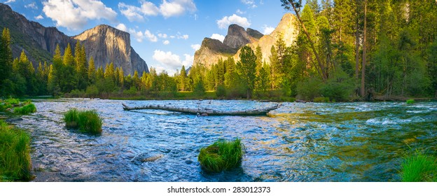 Panorama Valley View Yosemite National Park Stock Photo 283012373 ...