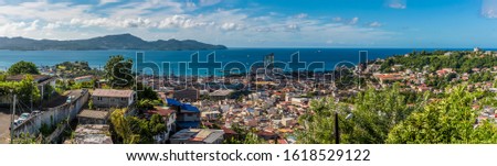A panorama view across the capital of Martinique, Fort-de-France