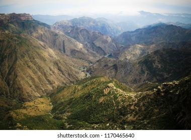 Panorama View To Adi Alauti Canyon At Eritrean Highlands , Qohaito, Eritrea