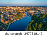 Panorama view of center of Finnish town Tampere.