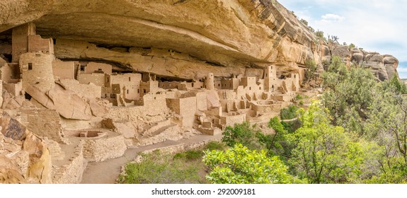 Panorama View At The Cliff Palace In Mesa Verde