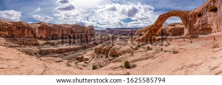 Panorama View of Corona Arch near Moab