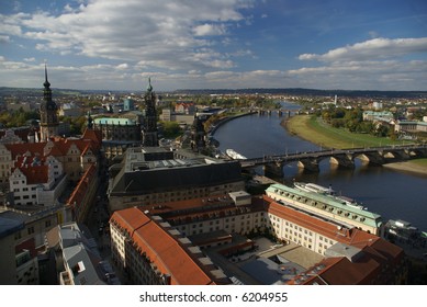 Panorama view of Dresden taken from cupola of Frauenkirche.