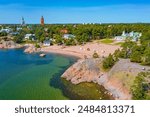 Panorama view of Finnish town Hanko.