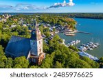 Panorama view of Finnish town Naantali.