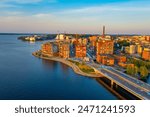 Panorama view of Finnish town Tampere.