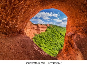 Panorama View Of Las Medulas, Antique Gold Mine In The Province Of Leon, Spain.