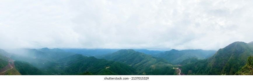 Panorama view of Northern Vietnam mountain in Binh Lieu