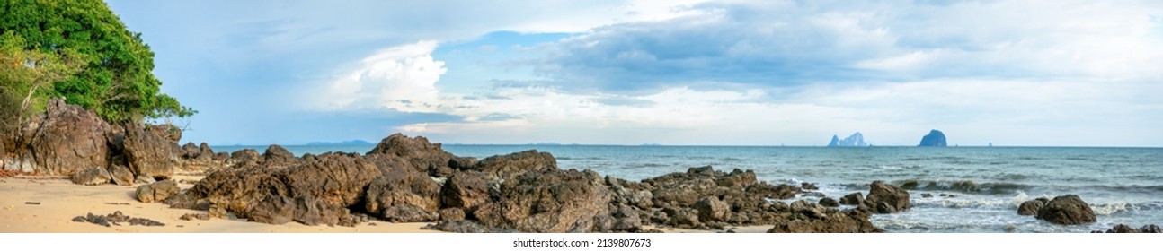 Panorama view of Panyang Beach, Ko Libong, Kantang, Trang, Thailand - Shutterstock ID 2139807673